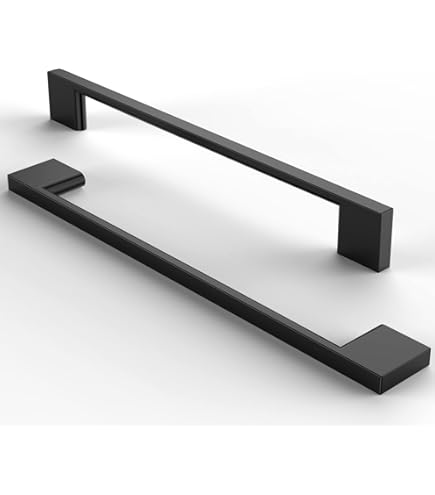 Qrity 10x Möbelgriffe Schwarz Lochabstand 128mm Türgriffe Küche