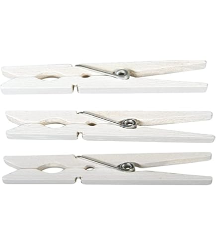 Mollette Da Bucato In Plastica Bianche - 40 Pezzi, Robuste, Antiruggine E Con Grande Presa - Foto 4