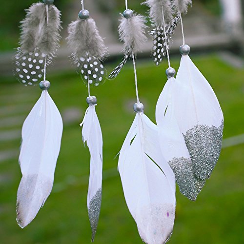 SOLEDI Dreamcatcher Traumfänger Glücksbringer aus der schönsten Geschichten in der amerikanischen indischen Mythologie Silber - 4