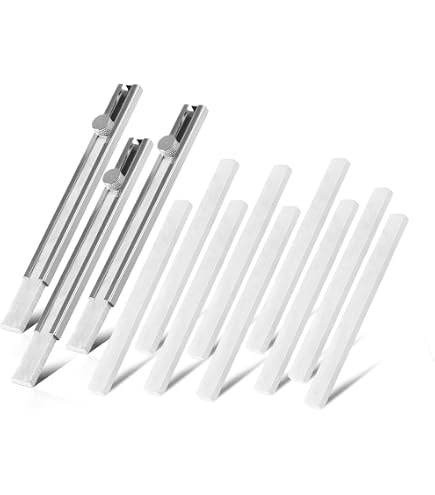 VASTOOLS Specksteinhalter Set - 2 Runde + 2 Flache Halter Mit 20 Ersatzstiften Für Schweißer