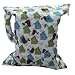 Baby Infant Waterproof Zipper Reusable Cloth Diaper Bag (Bird and House Pattern)