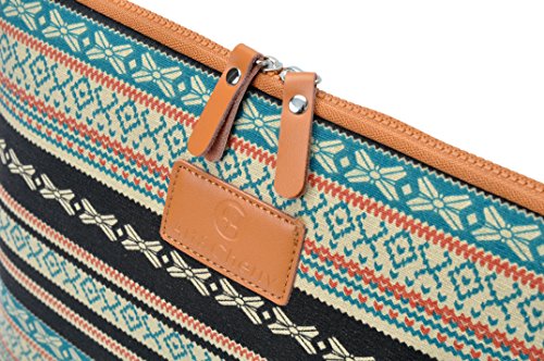 art&cherry © 17-17,4″ Universal Notebook & Laptop Schutzhülle / Hülle / Tasche aus feinstem Canvas-Gewebe 17Zoll z.B. Lenovo IdeaPad / HP Pavilion & ProBook / Samsung / Acer Aspire / Asus / Dell Inspirion / Aspire / MSI / Medion Akoya Muster 3 - 3