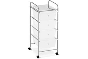 PHYSA WELLNESS & LIFESTYLE Physa Carrito para Cosméticos Carro De Peluquería Physa RR-23 (Bastidor Fabricado En Metal Cromado, Carga Máxima 28 kg, 4 Cajones)