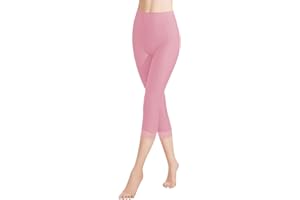 Libella Damen Leggings 3/4 Hose mit Spitze aus Baumwolle Capri-Hose mit Hohe Taille bunt Slim Fitnesshose Mehrfarbig 4166