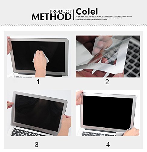 Colel Blendfreie Bubblegratis LCD-Displayschutzfolie mit Schwarz Rahmen für Apple Macbook Pro 15.4″ 15″ Model A1398 with Retina Display - 6