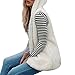 Produktbild Sannysis Damen Pullover Herbst Winter Elegant Plüschmantel Sleeveless Pockets Weste mit Kapuze Winter lose Weste Mantel