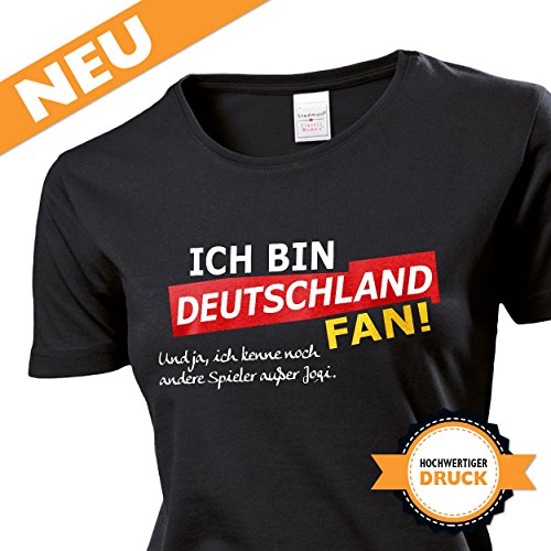 Fußball Fanartikel – lustiges Damen Fanshirt / Trikot / EM Shirt / Fußballshirt für Deutschland Fans – perfekt für Fanparty / Fussball Events / Europameisterschaft Frankreich 2016