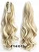 Queen Wig Long wave Clip in/on Wavy Ponytail Hair Extension Hairpiece Claw - #14/613 Medium Blonde/bleach blonde