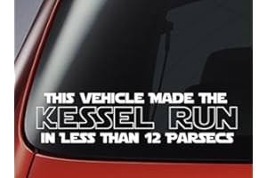 LEVEL 33 Star Wars 'This Vehicle Made The Kessel Run In Less Than 12 Parsecs' - naklejka na samochód, ścianę, laptopa