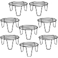 NAYRA Black Color Strong Legs Metal Round Stands for Plant Pot Flower Pot Round Stand for Planter Indoor and Outdoor (Set of 