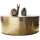 wohnzimmertisch schwarz gold LIEFERUMFANG ✔ Ein runder Alu-Couchtisch ohne Dekoration // Lieferung erfolgt bereits montiert.