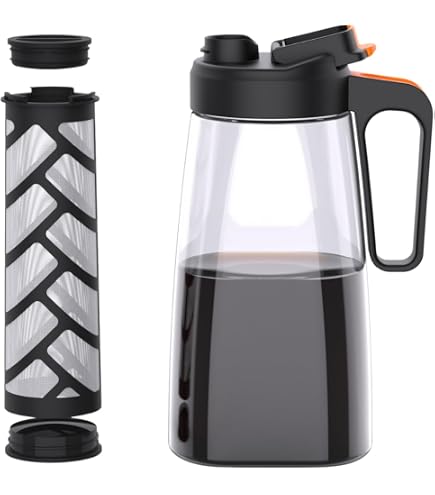 Cafetière à Froid Cafultgo 1,8L - Filtre Inox, Idéale Pour Café Glacé Maison, Facile à Nettoyer