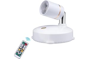 Ruiqas Drahtloser Strahler Drehbar Dimmbar mit Fernbedienung für Bilder Kunstwerke Vitrine