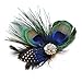 Tinksky Peacock Feather Decor Hair Clip Hair Pin Hair Accessories