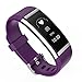 Produktbild Fitness-Armband - Fitness-Tracker - Smart Watch für Smartphone Android 4.3 und iOS 7.0 und höher, mit Schrittzähler, Push-Message und wasserdichtem Fenster mit Schutzart IP67, violett