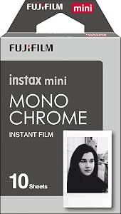 Fujifilm Instax Mini Monochrome - Lot De 10 Films Instantanés Noir & Blanc 86 X 54 Mm Pour Appareil Instax Mini