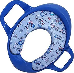 FunBlast Cushioned Potty Seat for Kids Toilet Seat for Baby Travel Potty Seat for with Handle for Kids ? (Multicolor; 1 Unit)