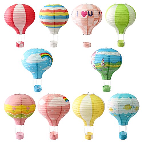 Signstek 10 Stk Heißluftballon Papierlaterne Parteidekor 12 Zoll 30cm