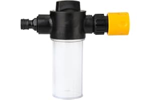 POMUROM Pulvérisateur d'eau en Mousse de Jardin Réglable, Pistolet d'arrosage pour Tuyau d'arrosage avec Réservoir Savon, Douchette de Jardin pour Lavage de la Voiture et Bain des Animaux Domestiques