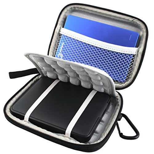 Lacdo (TM), Hartschale, wasserdicht, stoßfest, Tragegriff, aus EVA-Schutzhülle für Seagate Backup Slim Plus 2 TB, 1 TB, 500 g, Slim für Mac, Backup Mobile Geräte, USB 3.0) für Toshiba Canvio Basics. Canvio Connect. Canvio Slim externe II 6.35 cm Festplatte rot - 5