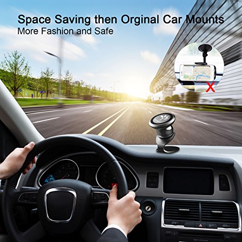 Supporto magnetico auto universale, 360Â Â° rotazione supporto da auto per cellulari, Einfagood riutilizzabile Traceless Strong Magic Sticky base supporto, per iPhone 8Â Plus/x Galaxy S8Â e piÃ¹