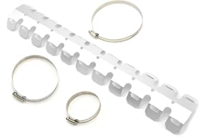 MZ-STORE Moto Universel 50CM Tuyaux D'échappement de Protecteur Couverture de Bouclier Chaleur pour EXC XC SX | KX KLX KFX KDX | F650 R1200GS | XR CR | YZ XT RT | DR RMX (Argent)