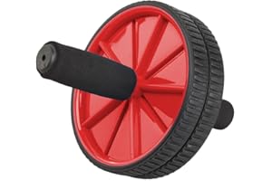 TNP Accessories Double Abdominal Exercise Roller Wheel with Knee Mat Foam Handles Sports Ab Wheel Roller Abdominal Exercise -Core Abs Trainer Cruncher For Strength-Training-Fitness-Workout-Home-Gym