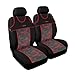 Produktbild Universal Rot Polyester/Velours Sitzbezüge Front Set Sitzbezug für Auto Sitzschoner Set Schonbezüge Autositz Autositzbezüge Sitzauflagen Sitzschutz Limited