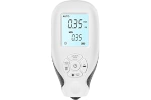 YHUS Misuratore di spessore della vernice per auto, digitale, durevole, misuratore di spessore del rivestimento per la misurazione dello strumento di rilevamento per auto (bianco)