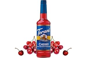 Torani Sugar Free Cherry Syrup (750ml) - Zero Calorie Flavouring for Coffee Drinks, Hot Chocolate & Cocktails - Zero Sugar, No Calorie, No Carb & Vegan