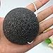 Black Natural Konjac Konnyaku Jelly Fiber Face Cleansing Wash Sponge Puff Hot