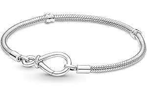 Pandora Moments Bransoletka o splocie wężykowym ze srebra próby 925 z zapięciem z symbolem nieskończoności