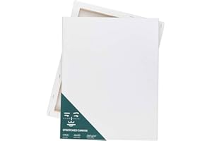 Artnapi Toile sur châssis | Toile à peindre 40 x 50 cm | Toile blanche vierge en 100 % coton | Triple apprêt | Grammage 280 g/m² | Kit pour adultes, artistes et enfants