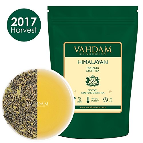 Feuilles de Thé Vert de l'Himalaya (100+ Tasses),Thé en Feuilles 100% Naturel, Thé Amincissant pour Perte de Poids, Antioxydants Naturels Puissants, Cueilli dans les Hautes Plantations, 255g