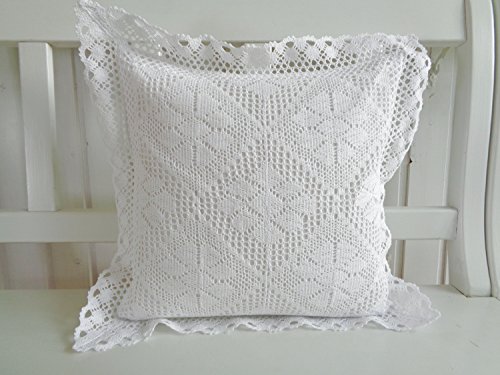 Kissen Landhaus Weiss Shabby Chic Nostalgie 40×40 ohne Füllung - 2
