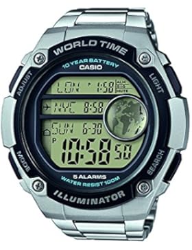 Casio Collection – Herren-Armbanduhr mit Digital-Display und Edelstahlarmband – AE-3000WD-1AVEF
