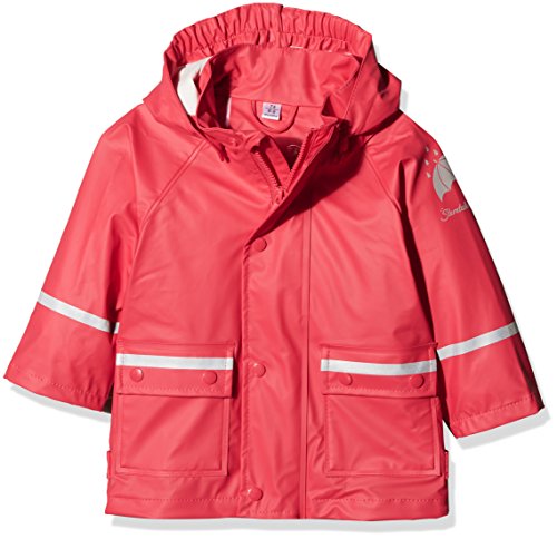 Sterntaler Unisex Baby 5651405 Rain Jacket Non-Lined Cape Short Sleeve Raincoat, Red (804), One Size (Manufacturer Size:74)