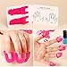 Warm Girl 26 Pcs Reusable Nail Polish Stencils with 1 PC French Manicure Stickers