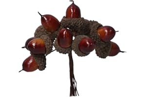 Gisela Graham Christmas Decoration - Pick 12cm - Brown Acorn Bunch
