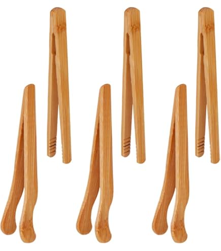 20 Pinze In Bambù Usa E Getta - 10 Cm, Per Cucina E Buffet