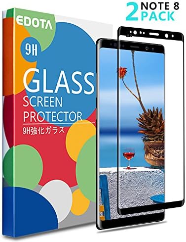 Galaxy Note 8 Glass Screen Protector, [2 Pack] Edota 9H Hardness / Anti-Fingerprint / Scratch Proof / Anti-Scratch / Full Coverage Tempered Glass Screen Protector Film for Samsung Galaxy Note 8 (Galaxy Note 8)