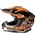 Produktbild SHANLY Unisex Motocross Allround Helm CE/Dot Zertifiziert Open-Face BMX Helme Radfahren Offroad Rally Berg City Road Vollgesichts Motorrad Helm Für Erwachsene,Orange-XXL