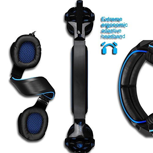 Nuevo SADES SA810 Multi-Platform Auriculares Gaming  3 5mm Gaming auriculares con micr  fono inteligente cancelaci  n de ruido para nueva Xbox One PS4 port  til Mac iPad iPod negro  azul 