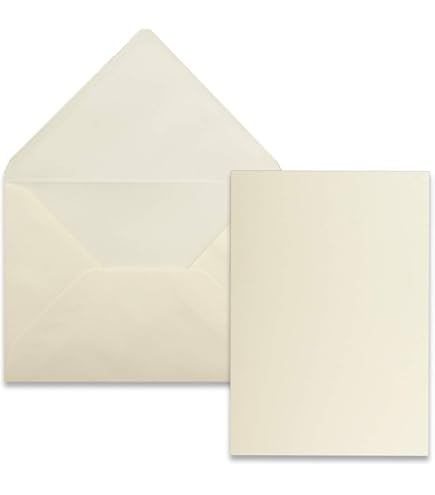 Juego De 25 Tarjetas Con Sobre, Tamaño DIN A5, 14,8 X 21 Cm, Dorado