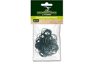 BOSMERE Tildenet Plastic Coated Plant Rings, Black