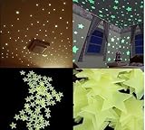 100Pzas Luminoso pegatinas de pared Estrellas Luminosas Pegatina Pared Fluorescente Brilla Oscuridad PVC