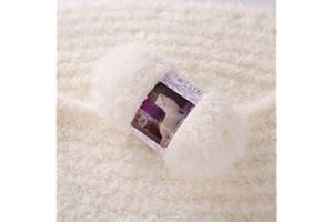 NONE AC009 Pelote de laine pour tricot et crochet à poils longs imitation fourrure vison et mohair idéal pour bébé 100 g