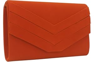 Best World 4 Yu Wocharm Womens V Shape Suede Clutch Evening Prom Purse Bridal Shoulder Handbags