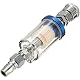 MAXAIR 1/4" Inline Mini Air Oil Water Separator Filter Kit for Air Compressor Spray Paint Gun Tools (WITH QRC.)