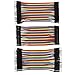 Produktbild haljia 120 10 cm 10,2 cm Dupont Draht 40pi Buchse auf Stecker, bunte 40pi Stecker auf Stecker, 40pi Buchse auf Buchse Breadboard Jumper Wires-Bandkabel Kit